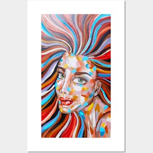 Woman Face Posters and Art